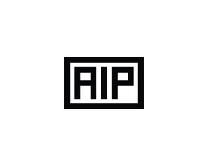AIP logo design vector template