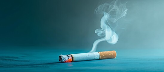 A single cigarette smoke Generative AI - obrazy, fototapety, plakaty