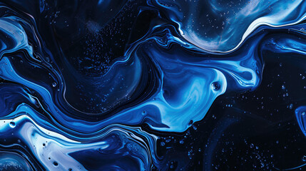 Organic Art Design in Dark Blue Background