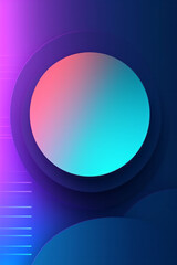 Obraz premium Circular Object on Blue and Pink Background