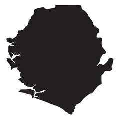 Sierra Leone Silhouette Map - obrazy, fototapety, plakaty