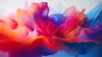 A symphony of bright and clear colors unfolds on a solid backdrop, creating an abstract visual spectacle captured with precision by an HD camera.