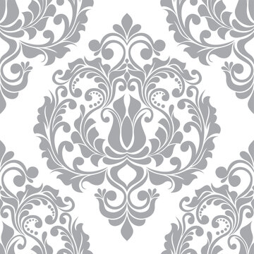 Seamless texture wallpapers in the style of Baroque, Vector seamless floral damask pattern. Royal Victorian seamless pattern 