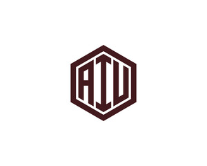 AIU Logo design vector template