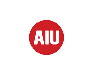 AIU Logo design vector template