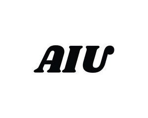 AIU Logo design vector template