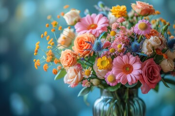 Obraz premium bouquet of flowers, floral background