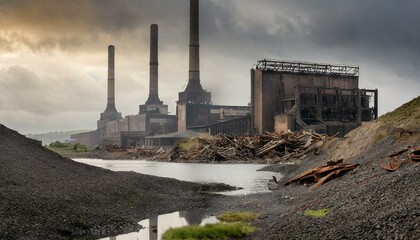 Fototapeta premium old abandoned power station