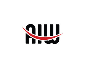 Obraz premium AIW Logo design vector template