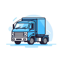 Truck icon. Delivery truck. Delivery service concept. Transport company logo. Logistics company icon. Logistics truck.