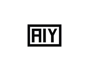 AIY Logo design vector template