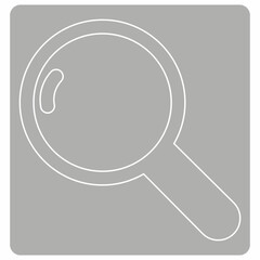 Magnifying glass icon design decoration.