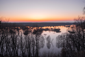sunrise over the lake