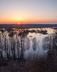 sunrise over the river