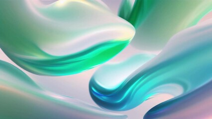 green fluids, abstract background - Powered by Adobe