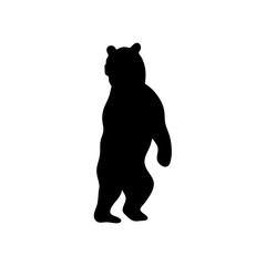 hand drawn bear silhouette