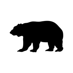 hand drawn bear silhouette