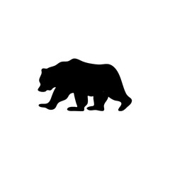 hand drawn bear silhouette