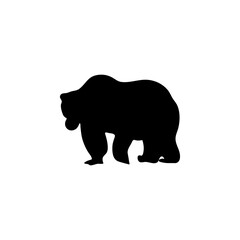 hand drawn bear silhouette