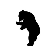 hand drawn bear silhouette