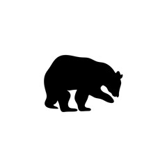 hand drawn bear silhouette