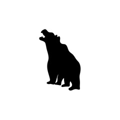 hand drawn bear silhouette