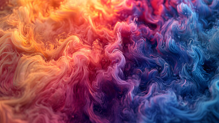 Naklejka na ściany i meble Abstract wave of colorful wool background