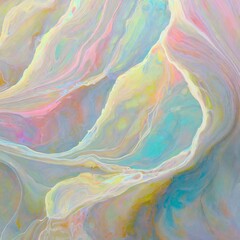 Fototapeta na wymiar Chromatic Pastel Cascade: Fine and Intricate Paint Flows Background