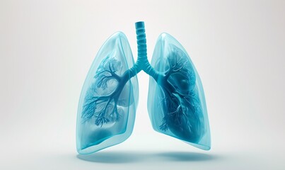 A 3D model of a human lung Generative AI