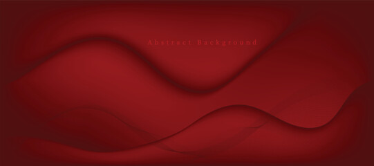 Abstract gradient red vector background with waves