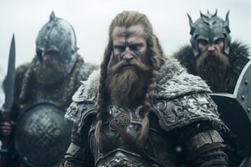 battle of berath, the vikings live action animation, in the style of powerful and emotive portraiture, epic portrait.