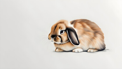 Isolate cute rabbit