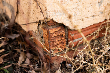 Stucco on brick and terra cotta