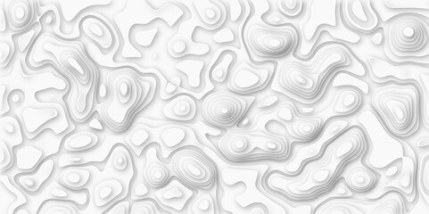 Abstract topographic white color. contours map on concept of a conditional geography. Vector illustration, shades Topographic line map contour map on white background contour lines vector map seam. - obrazy, fototapety, plakaty