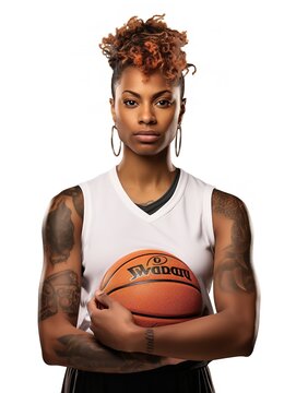 Talented Female Basketball Player, AI Generated