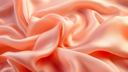 Folds of peach fuzz fabric, abstract background