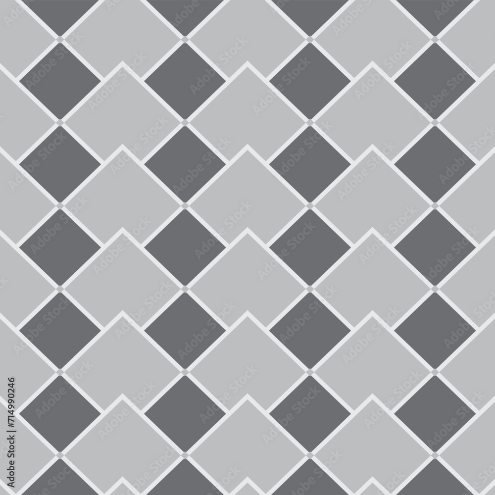 Poster abstract modern rhombus pattern on grey.