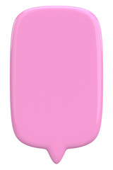 Speech Bubble. Text Box. 3D Illustration.