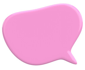 Speech Bubble. Text Box. 3D Illustration.