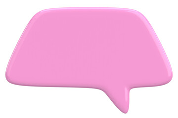Speech Bubble. Text Box. 3D Illustration.
