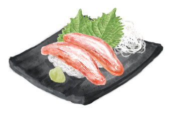 水彩の寿司_蟹01_5
