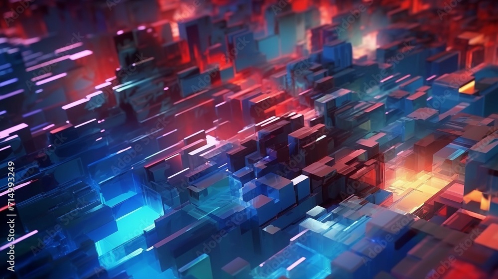 Poster Digital abstract background Can be used for technology Ai Generative