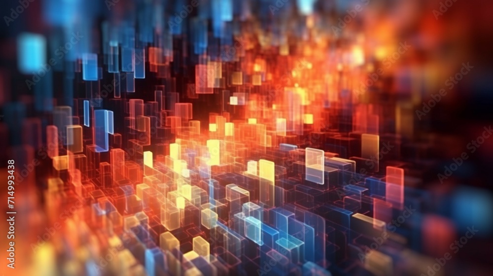 Poster Digital abstract background Can be used for technology Ai Generative
