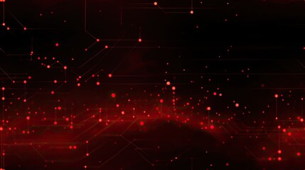Abstract technology background with dots and stars. Red color High-tech illustration with a techno theme.