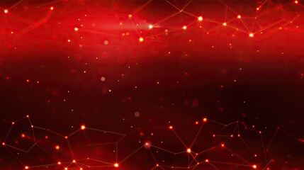 Abstract red seamless technology background with lines and stars. A dazzling display of futuristic design with red line - obrazy, fototapety, plakaty