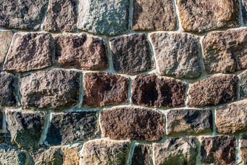The structure of the stone wall