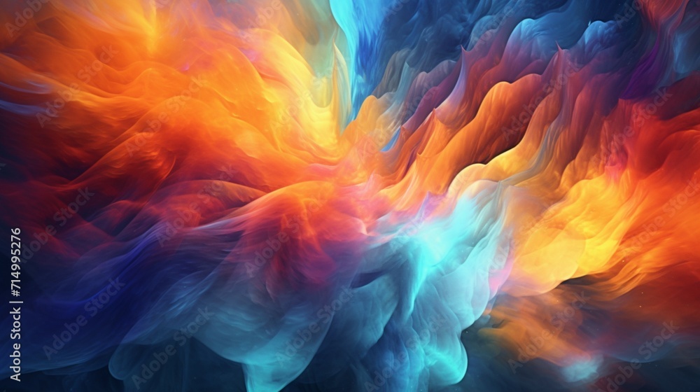 Poster digital abstract background technology used ai generative