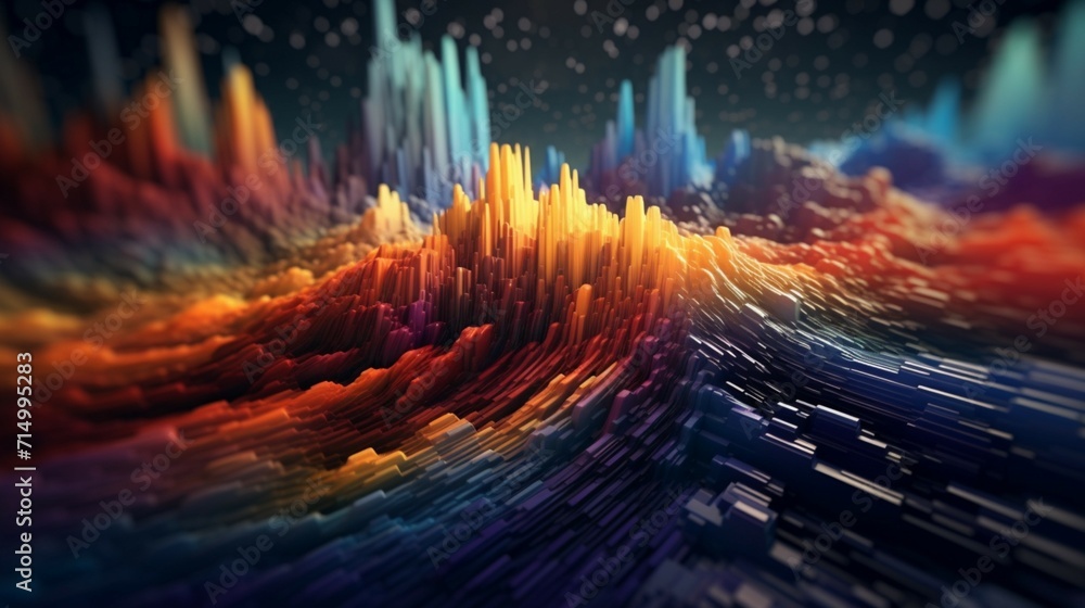 Poster digital abstract background technology used ai generative