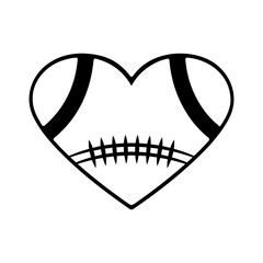 Football clip art design on plain white transparent isolated background for card, shirt, hoodie, sweatshirt, apparel, card, tag, mug, icon, poster or badge