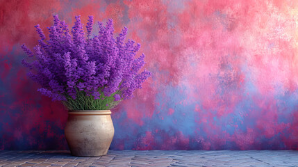 A gradient from a soft lavender to a deep purple creates a mood of tenderness and romance - obrazy, fototapety, plakaty